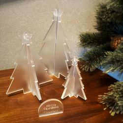 【送料無料】　Lサイズ　アクリルクリスマスツリー　置物　オブジェ 6枚目の画像