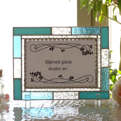 フォトフレーム・シンプル（ターコイズブルー＆クリアー） フォト