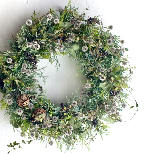 早割】深い森のリース 直径24cm クリスマスリース ドライフラワー