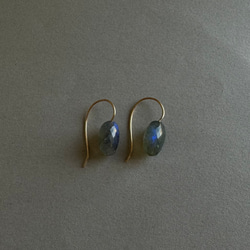 Drop Pierce / Blue Labradorite（14Kgf） 6枚目の画像