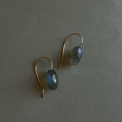 Drop Pierce / Blue Labradorite（14Kgf） 5枚目の画像