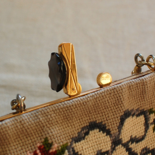 ニードルポイント刺繍 ハンドメイドバック ハンドバッグ