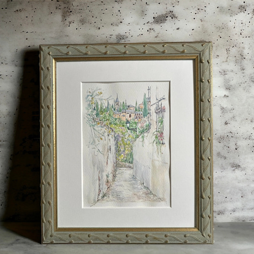 絵画　スペイン　グラナダ　アルバイシンの夜　やけあ 絵画 スペイン グラナダ アルバイシンの夜 やけあ 絵画