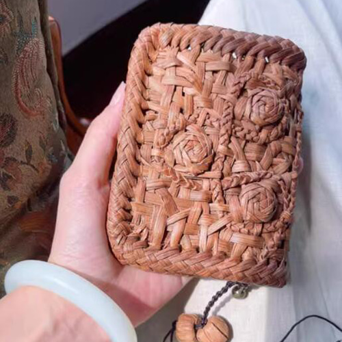 山葡萄 蔓 クラッチバッグ 財布 かご 籠 巾着 網代編み 山葡萄 山葡萄 蔓 クラッチバッグ 財布 かご 籠 巾着 網代編み 山葡萄