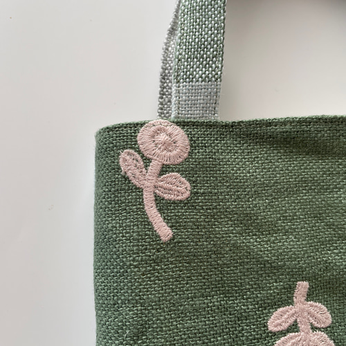 手提げバッグ【bonheur moss green】ミナペルホネン ちょっとそこまで 