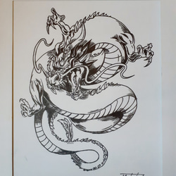 ペン画 2024年干支/龍 絵画 makochin 通販｜Creema(クリーマ) 16736129 