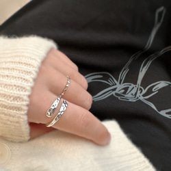 ✨きれいな輝き✩ハンマー打ち槌目加工リングR2471 14枚目の画像