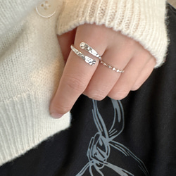 ✨きれいな輝き✩ハンマー打ち槌目加工リングR2471 8枚目の画像