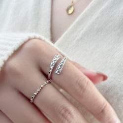 ✨きれいな輝き✩ハンマー打ち槌目加工リングR2471 16枚目の画像