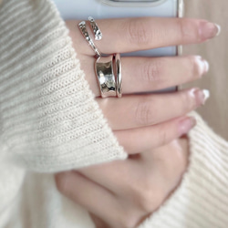 ✨きれいな輝き✩ハンマー打ち槌目加工リングR2471 20枚目の画像