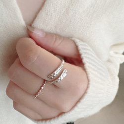 ✨きれいな輝き✩ハンマー打ち槌目加工リングR2471 12枚目の画像