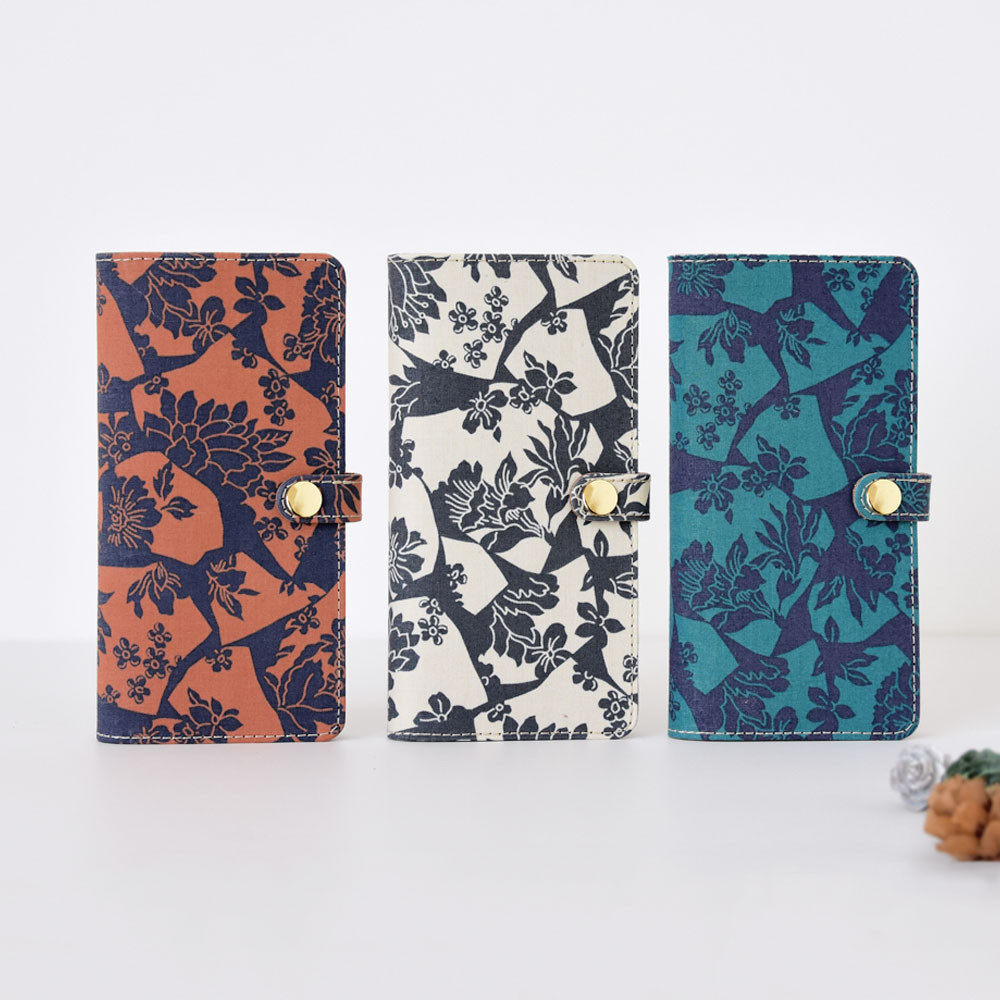 LIBERTY FABRIC使用♪ 全機種対応 スマホケース 手帳型 リバティ 「エンシェント」 名入れ 刻印