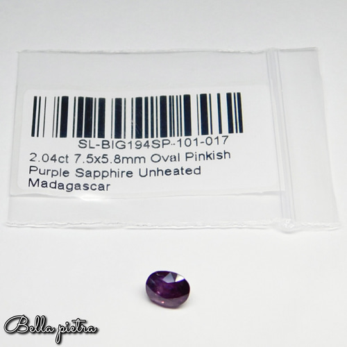 2.04ct☆非加熱☆天然パープルサファイア マダガスカル産 希少