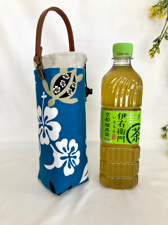 手作り☆可愛い車柄&チェック&ストライプの保冷保温ペットボトルホルダー 保温保冷 ペットボトルホルダー 手が痛くなりにくいマクラメ編みの