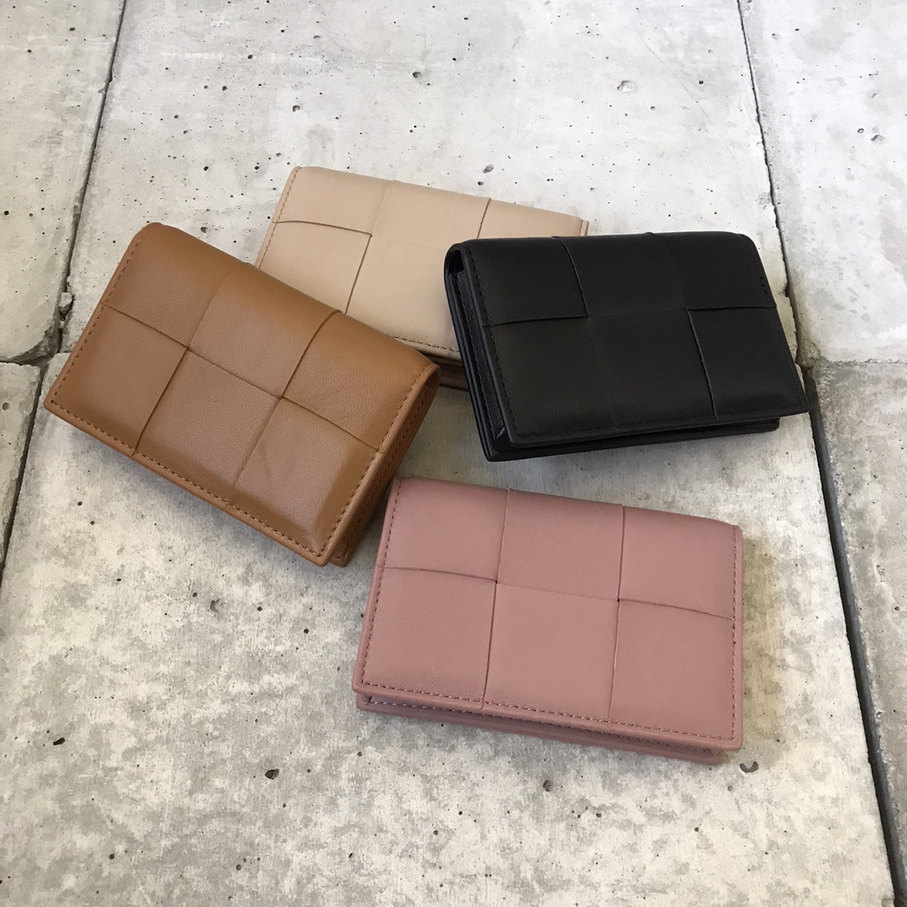 【本革】ワイドメッシュ名刺ケース/レザー/ギフト コンパクト プレゼント 名刺収納 大人可愛い　GZNC-A839