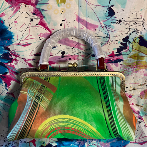 アンズルーム☆ハンドメイド☆デニムリメイク×帯 トートバッグ