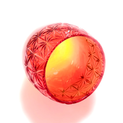 「贅沢仕上げ」琉球ガラス　たる　ｘ　東京切子　千代紙　サンセット 3枚目の画像