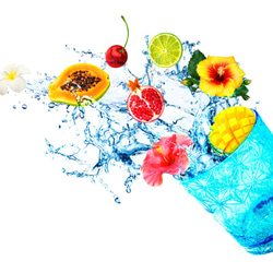 「贅沢仕上げ」琉球ガラス　たる　ｘ　東京切子　千代紙　サンセット 10枚目の画像