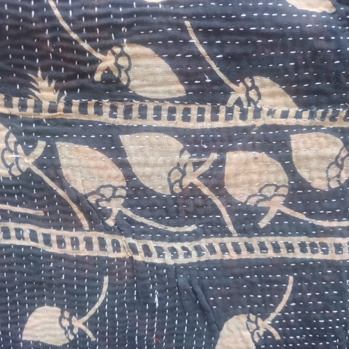 ヴィンテージ カンタ刺繍 ボロ インドBORO ラリーキルト 手縫い