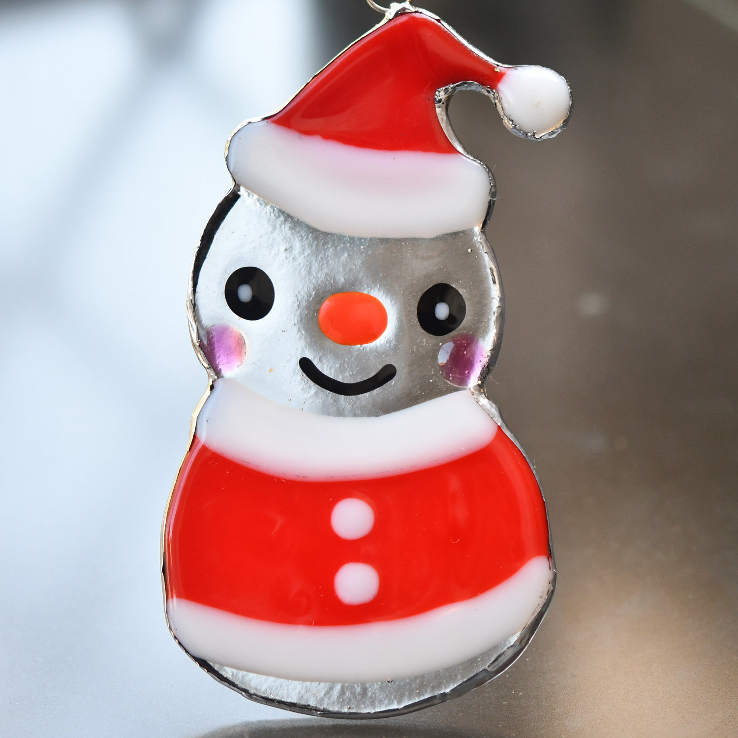 ステンドグラス(ハンドメイド)まとめ買い ナチュラルハウス㉛と雪だるま(33) クミテラ / ミッキー＆ミニー(ステンドグラスデザイン) | kumi