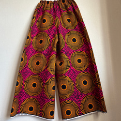 アフリカン ワイドパンツ♪ アフリカプリント アフリカ布 アフリカ生地  