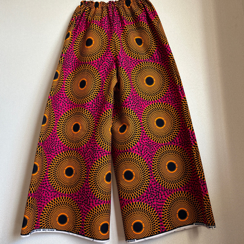 アフリカン ワイドパンツ♪ アフリカプリント アフリカ布 アフリカ生地  