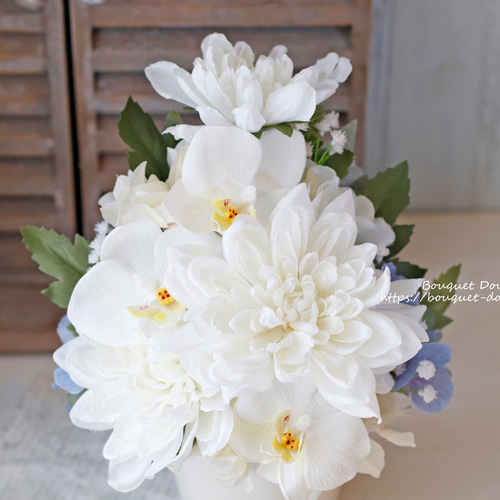 仏花72】お供え花 御供 フラワーアレンジメント 造花 仏壇花 お
