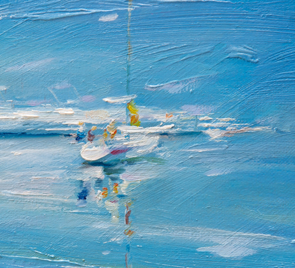 【海風】油絵　ジークレー・オリジナル版画　P3サイズ〜 2枚目の画像
