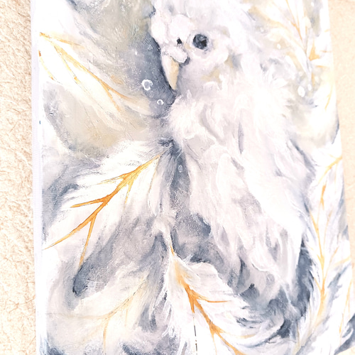 アート原画：「羽渦」キャンバス木枠/油絵/動物/鳥 絵画 MAIART