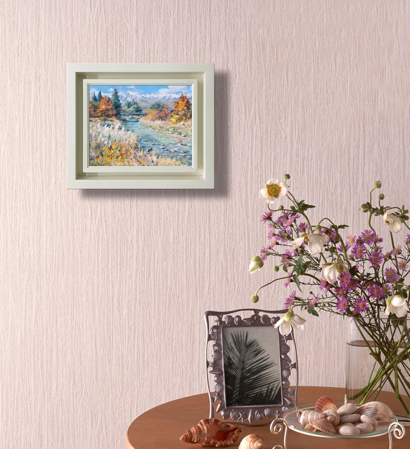 【白馬岳遠望】油絵　ジークレー・オリジナル版画　F3サイズ〜 9枚目の画像