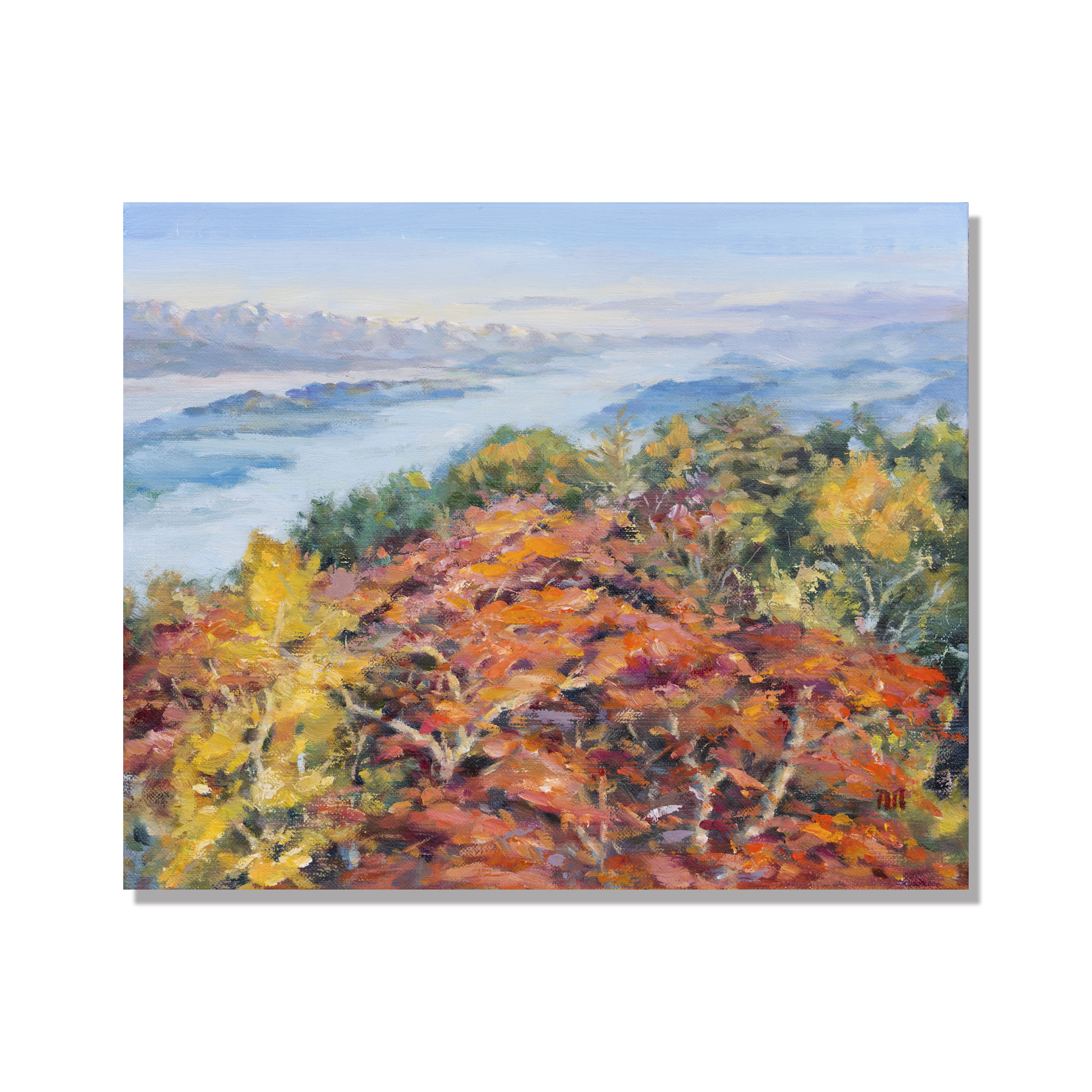 秋の紅葉を描いた、油絵です。F４号、私の作品です。 秋の紅葉を描いた、油絵です。F4号、私の作品です。 秋の紅葉を