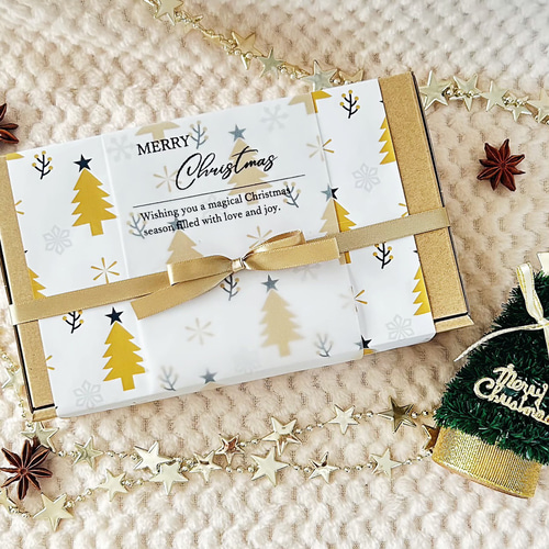 アロマワックスサシェ　Xmasゴールド　#01 CHRISTMAS】柑橘香るリースのアロマワックスサシェ～frozentangerine