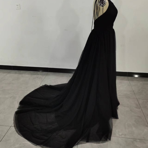 上品！ブラック パーティードレス キャミソール ワンピース パーティー  