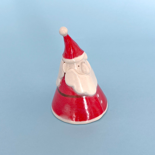 ストーリーのある陶器のベル サンタクロース【新米サンタ】 立体