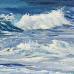 【波の歌-1】油絵　ジークレー・オリジナル版画　F3サイズ〜 3枚目の画像