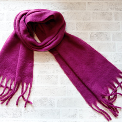 色が選べる ５色展開 ふわもこ素材のオーバーサイズドマフラー ギフトにも ワントーンコーデのアクセントにも◎ 17枚目の画像