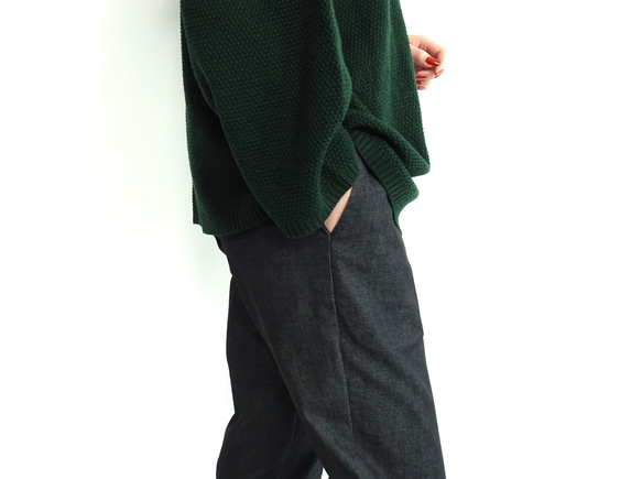 [日本製] 蝙蝠袖開襟衫 &lt;綠色&gt; 第5張的照片