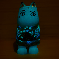青い猫メジェド様 (チャロアイト&ラリマー) 14枚目の画像