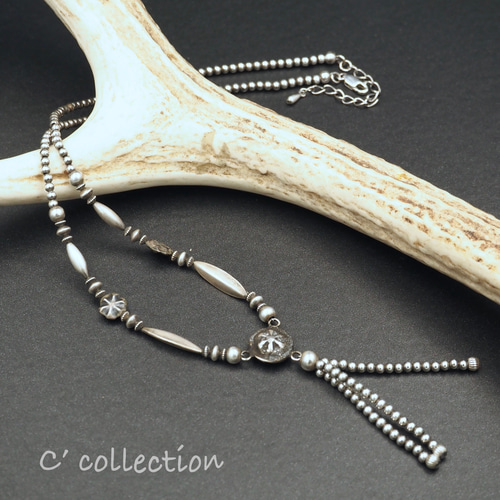 C2N-4 Native Handmade Beads Custom Necklace シルバービーズ C2N-4 Native Handmade Beads Custom Necklace シルバービーズ