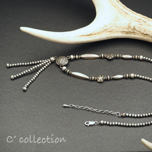 C2N-4 Native Handmade Beads Custom Necklace シルバービーズ C2N-4 Native Handmade Beads Custom Necklace シルバービーズ