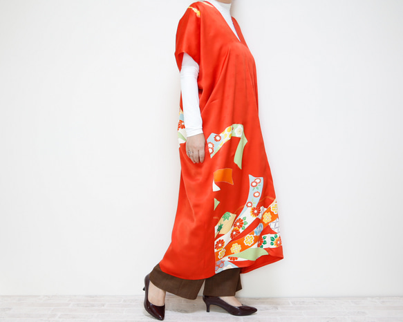Square KIMONO Dress -using Vintage Kimono 第3張的照片