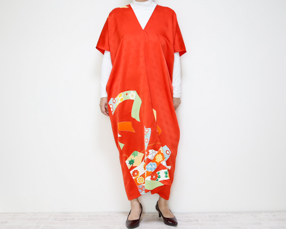 Square KIMONO Dress -using Vintage Kimono 第7張的照片