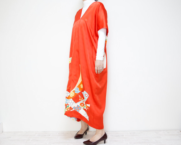 Square KIMONO Dress -using Vintage Kimono 第6張的照片