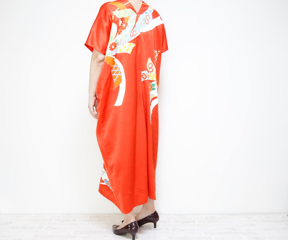 Square KIMONO Dress -using Vintage Kimono 第8張的照片