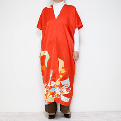 Square KIMONO Dress -using Vintage Kimono 第1張的照片