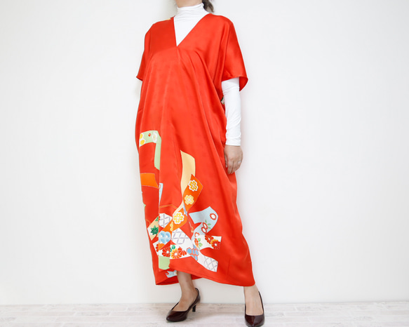 Square KIMONO Dress -using Vintage Kimono 第5張的照片