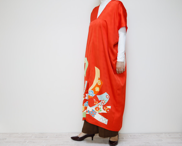 Square KIMONO Dress -using Vintage Kimono 第2張的照片