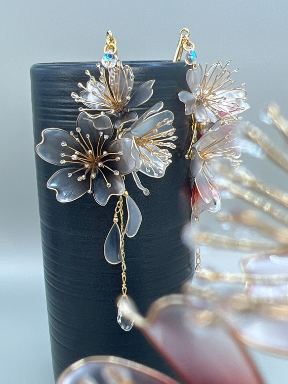 絨花(中国のモールアート) エーデルワイス　　かんざし 絨花(中国のモールアート) エーデルワイス かんざし レディース