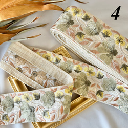 50cm  インド刺繍リボン シルク  花柄 7枚目の画像