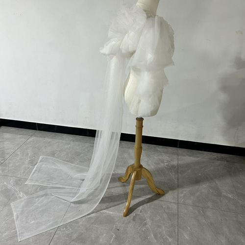 送料無料！高品質！ フェミニンなフレームレースの袖トップス ボレロ  